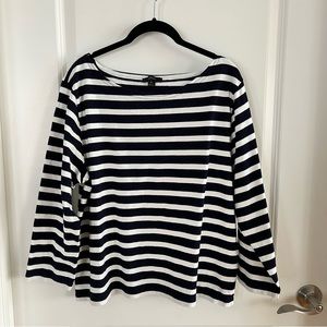 J. Crew Striped Boatneck Top